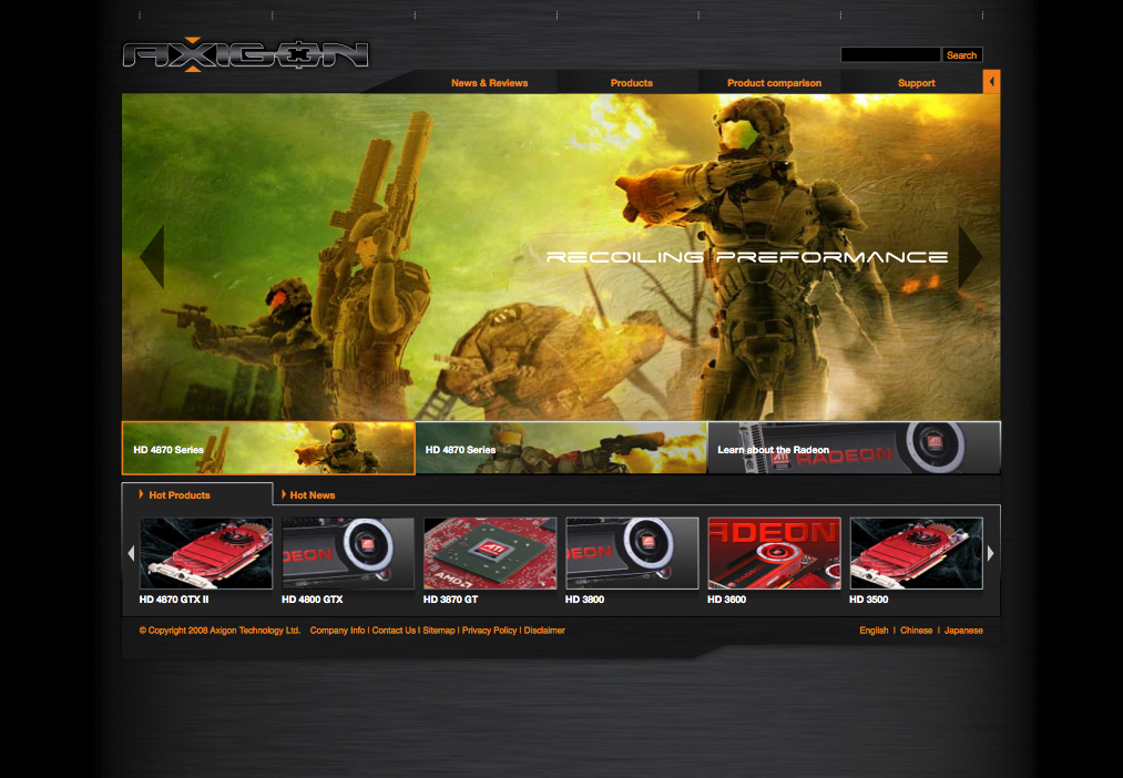 Axigon Gaming Graphic Branding Web Design 
