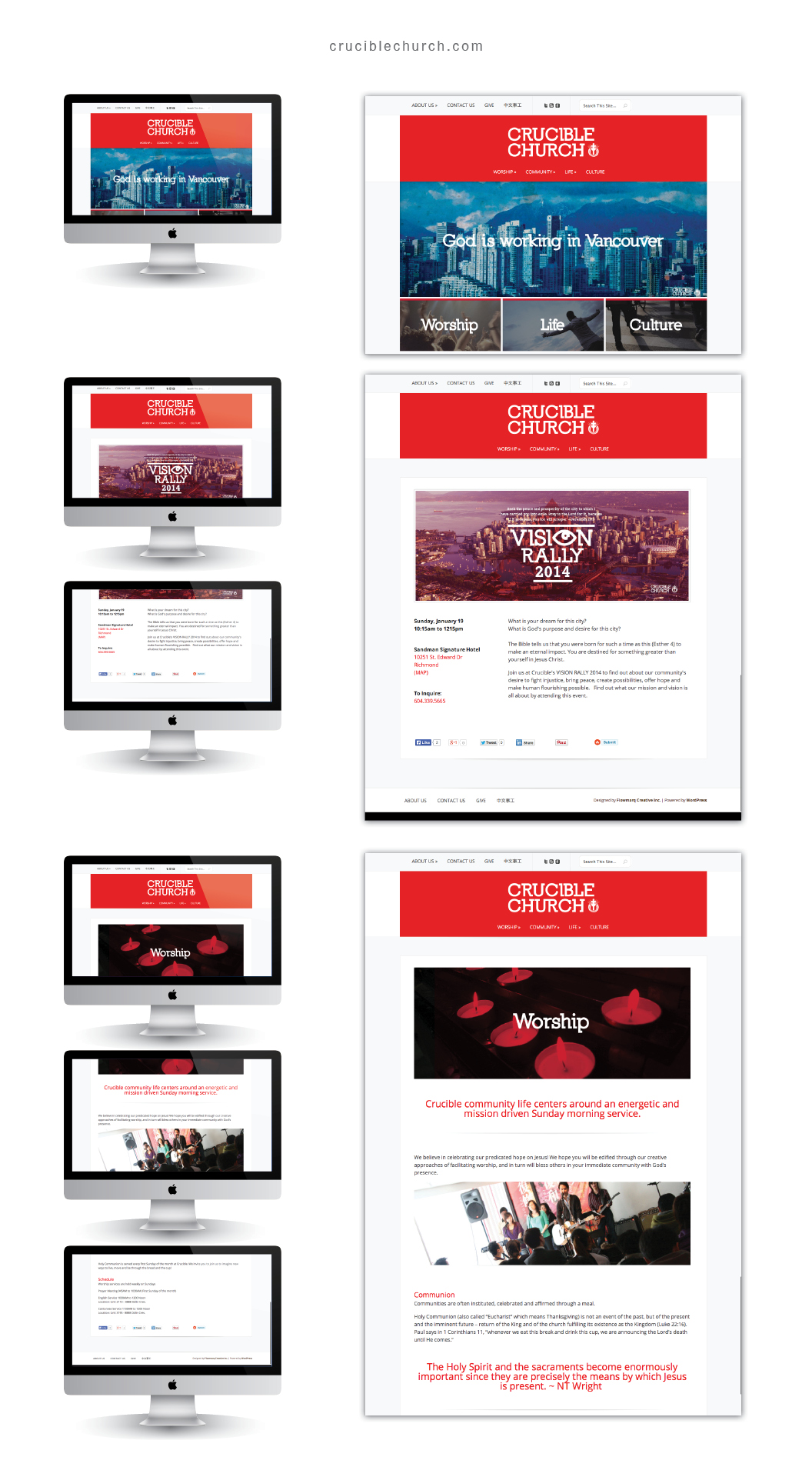 Crucible Church Website & Social Media - Church Branding Design