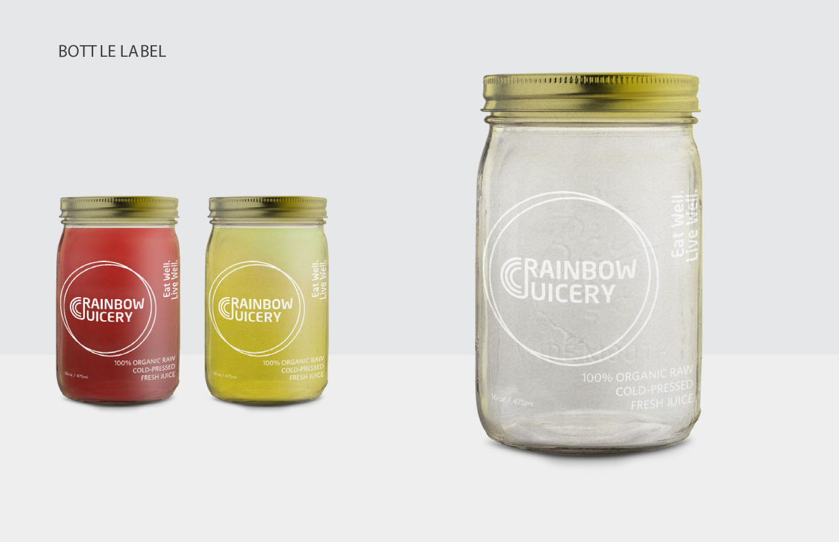 Rainbow Juicery Packaging Label Art Direction