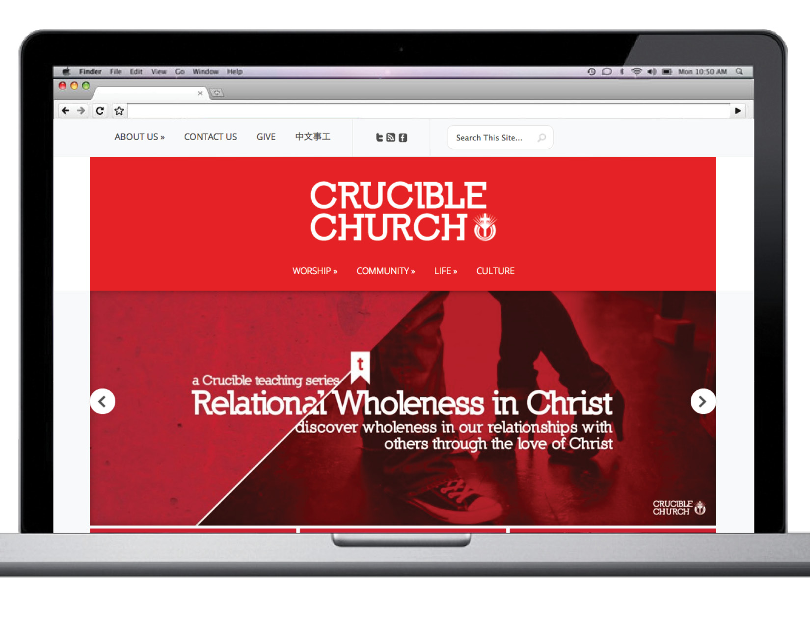 Crucible Church Website - Church Branding Design