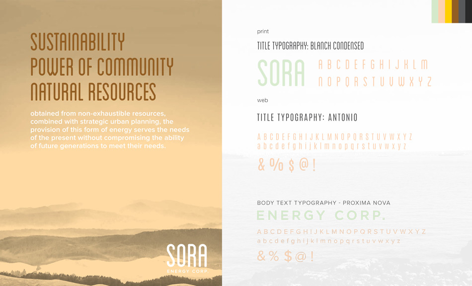 Sora Energy Typography