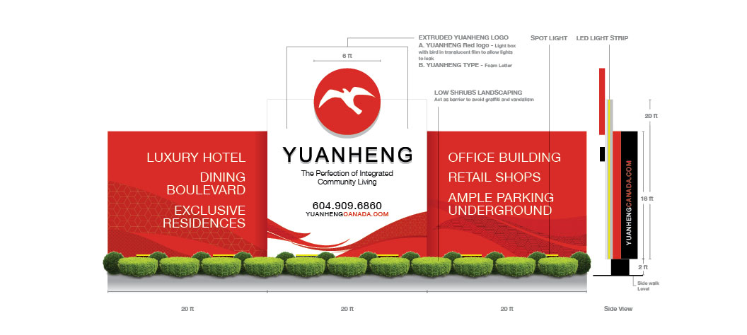 Yuanheng Development Sigage