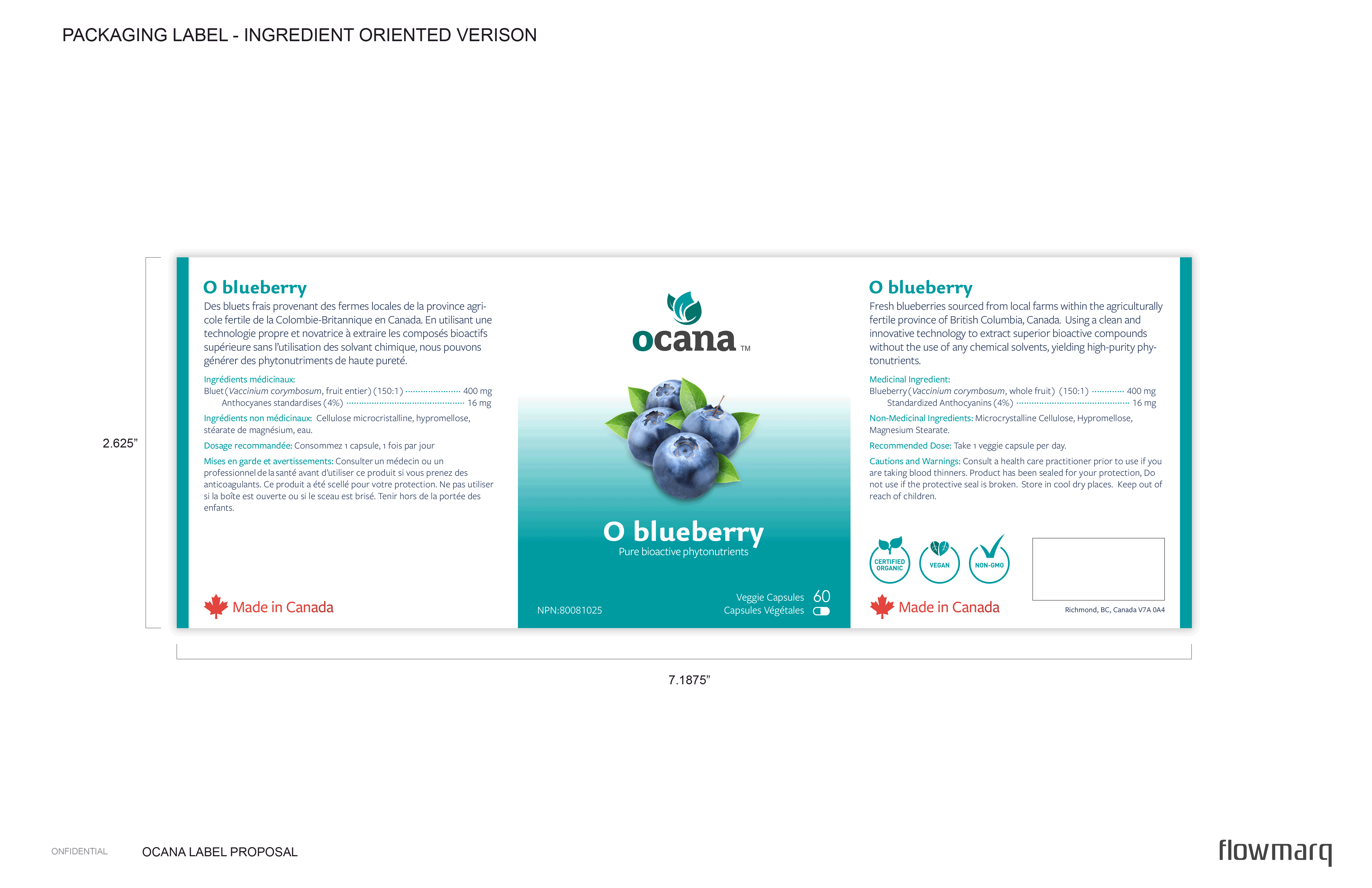 Ocana Label Graphic Design 