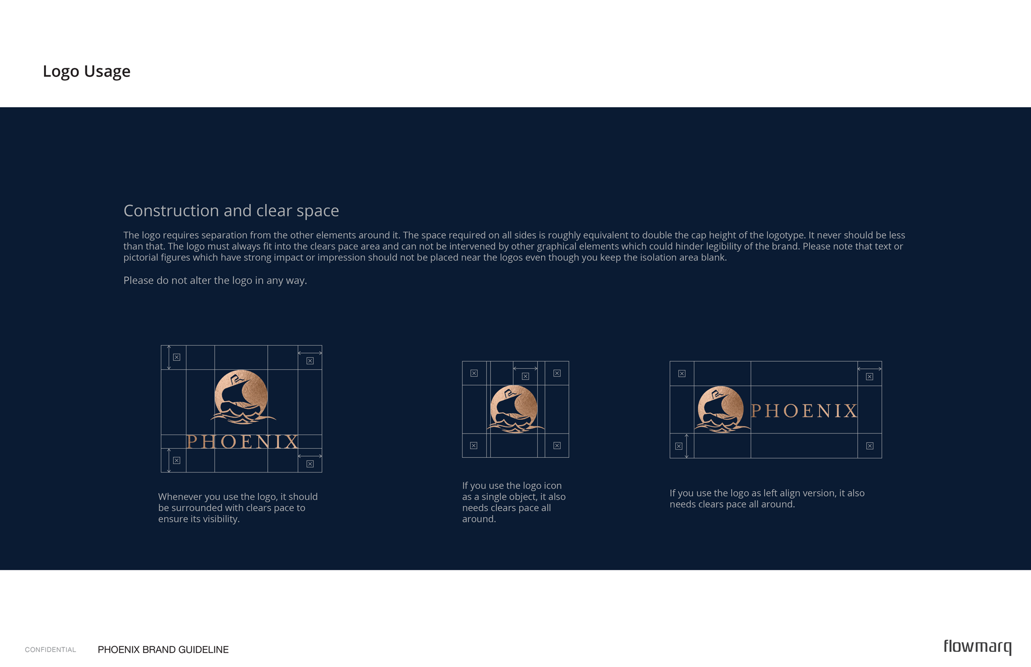 Phoenix - branding guide logo usage & space